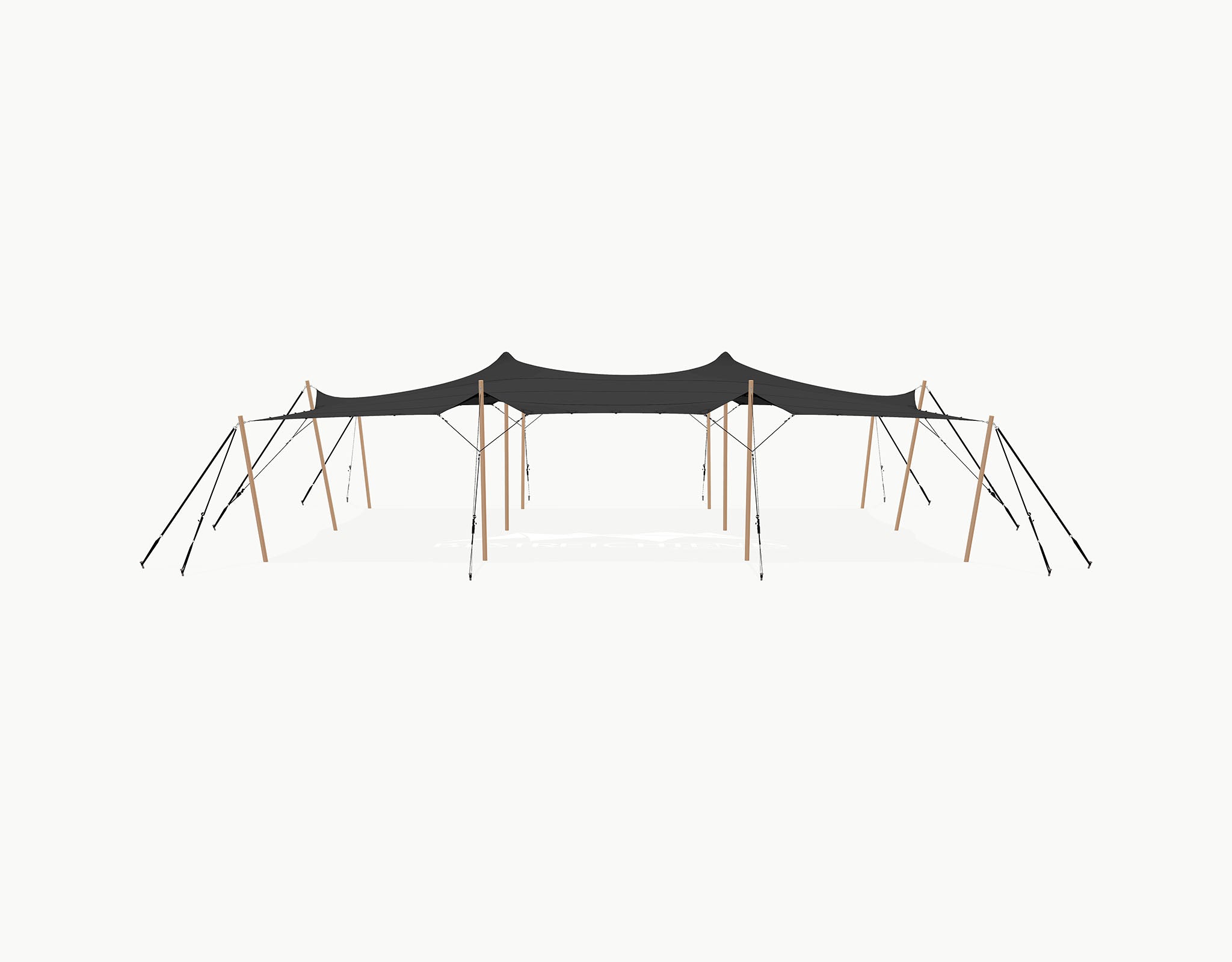 Stretchtent 12 × 10.5 meter "Douglas" Black – Complete Set