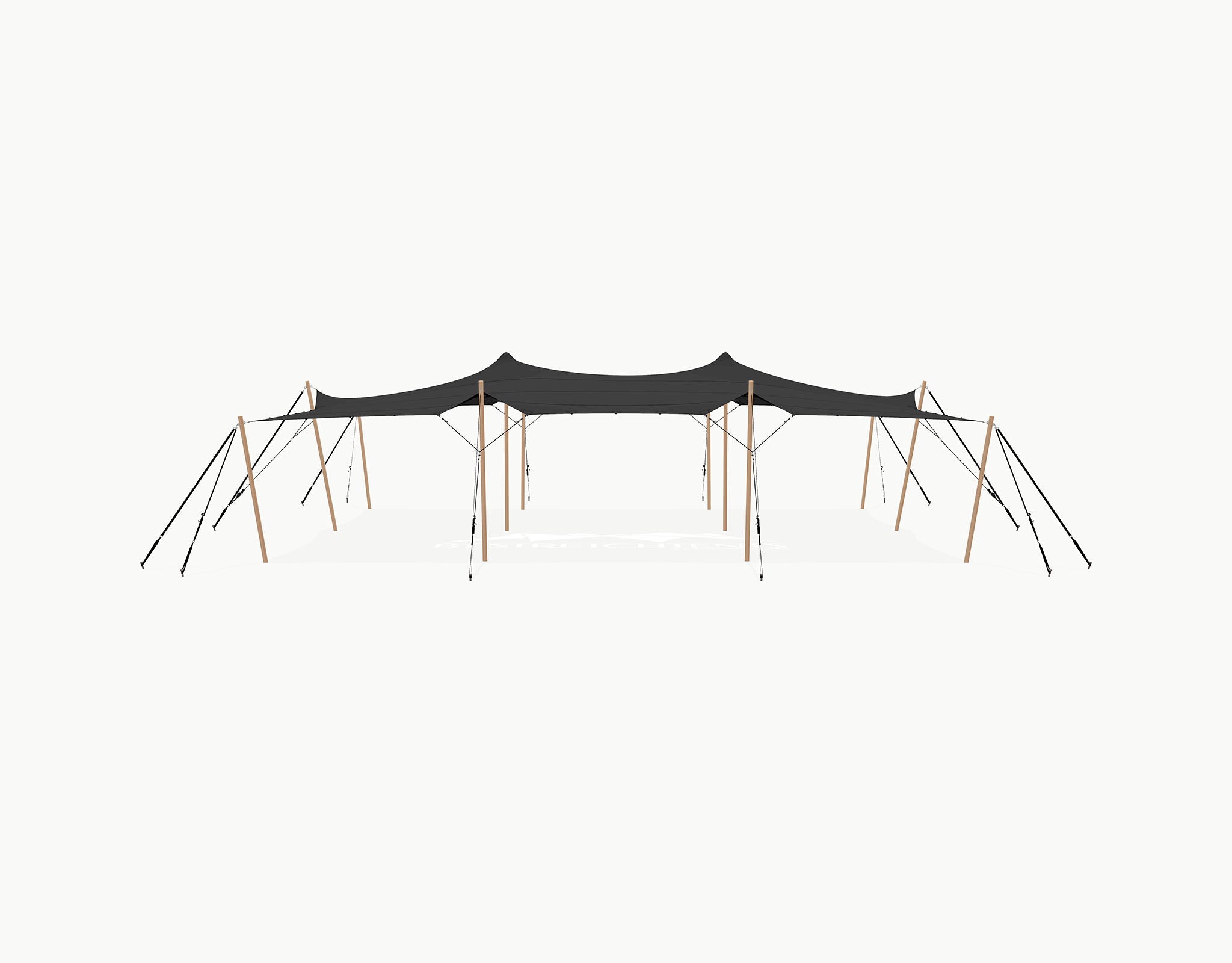 Stretchtent 12 × 10.5 meter Douglas – Complete Set - Black
