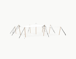 Stretchtent 10.5 × 10 meter Douglas – Complete Set - White Opaque