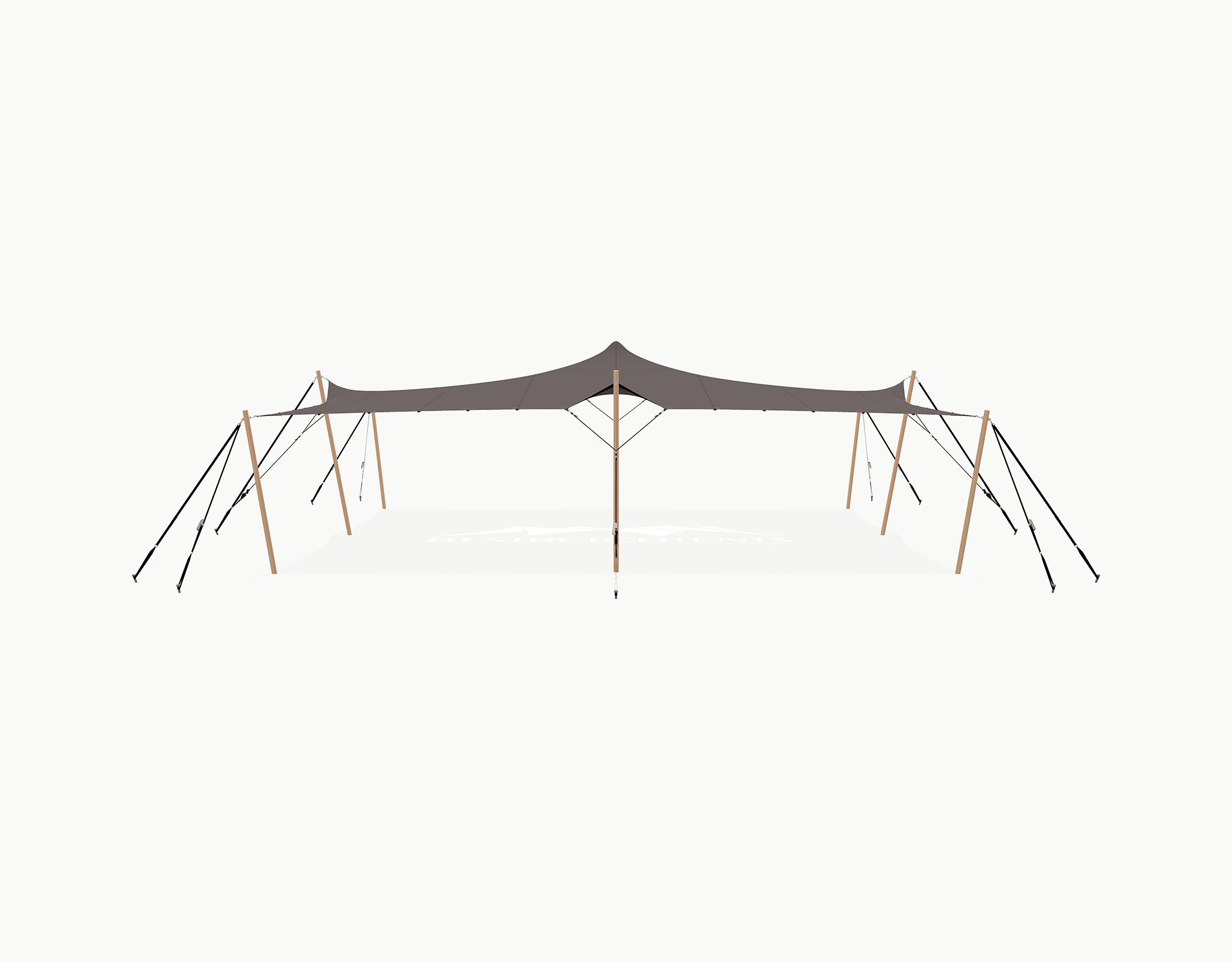 Stretchtent 10.5 × 10 meter "Douglas" Taupe – Complete Set