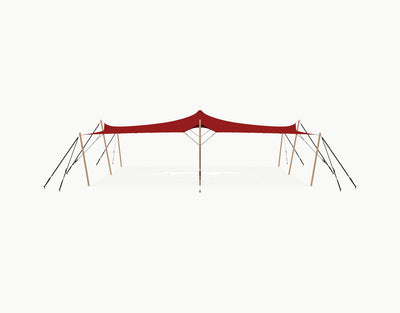 Stretchtent 10.5 × 10 meter "Douglas" Red – Complete Set