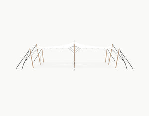 Stretchtent 10.5 × 7.5 meter Douglas – Complete Set - White
