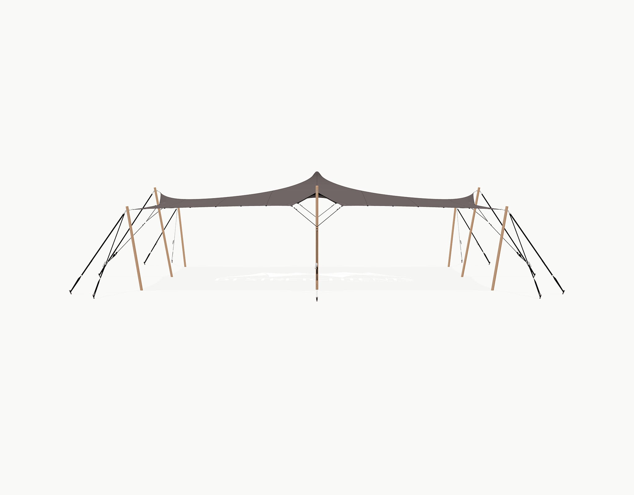 Stretchtent 10.5 × 7.5 meter "Douglas" Taupe – Complete Set