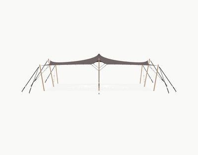 Stretchtent 10.5 × 7.5 meter "Douglas" Taupe – Complete Set