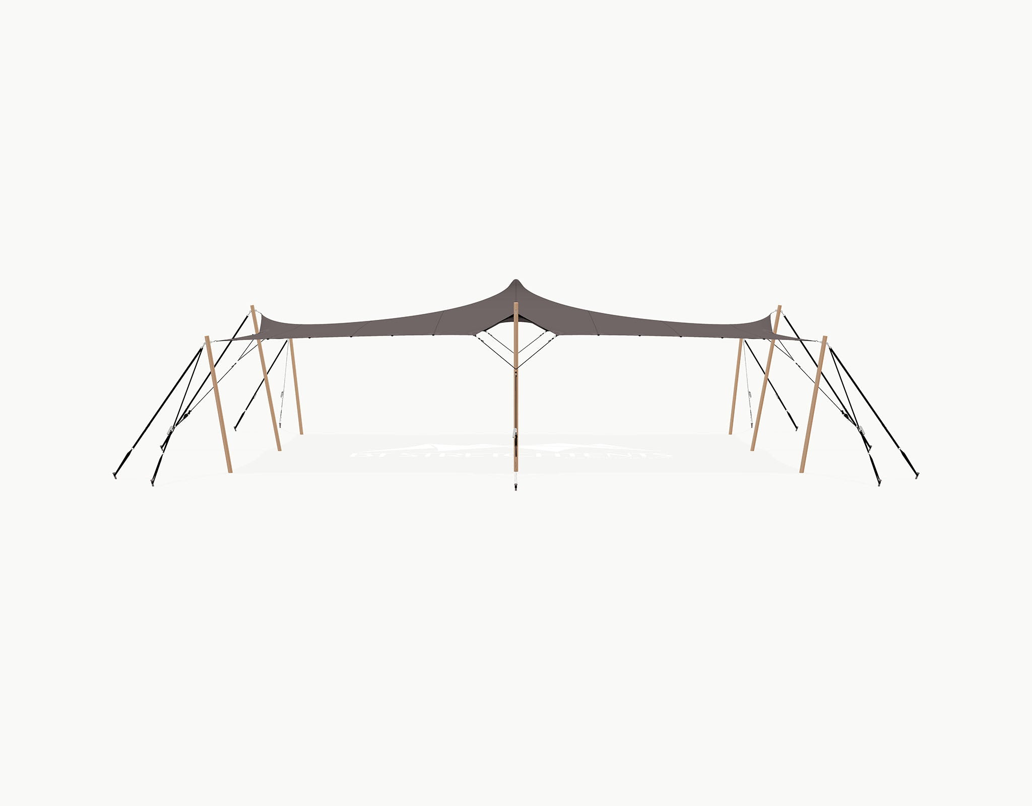 Stretchtent 10.5 × 7.5 meter Douglas – Complete Set - Taupe