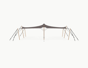 Stretchtent 10.5 × 7.5 meter Douglas – Complete Set - Taupe