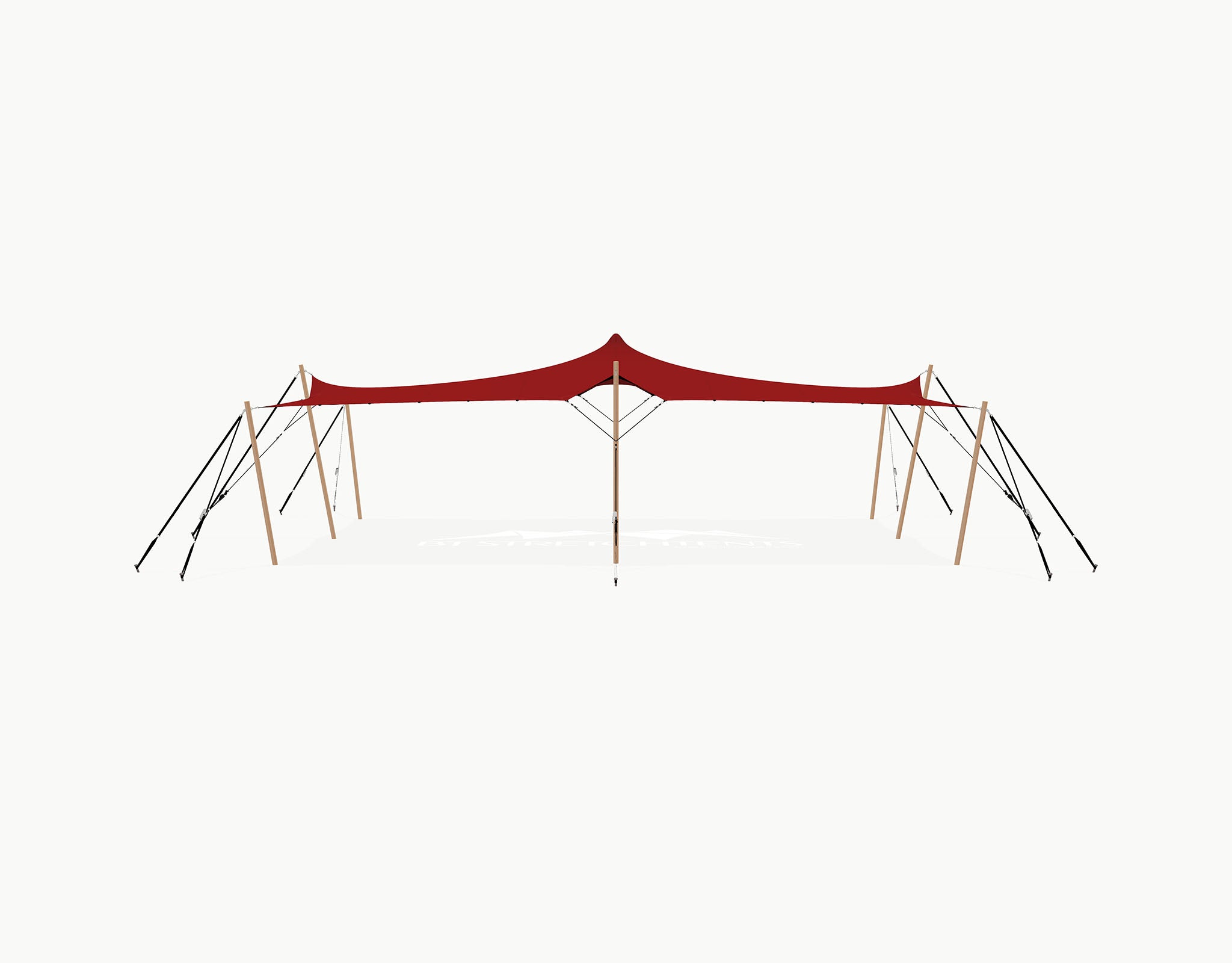 Stretchtent 10.5 × 7.5 meter "Douglas" Red – Complete Set