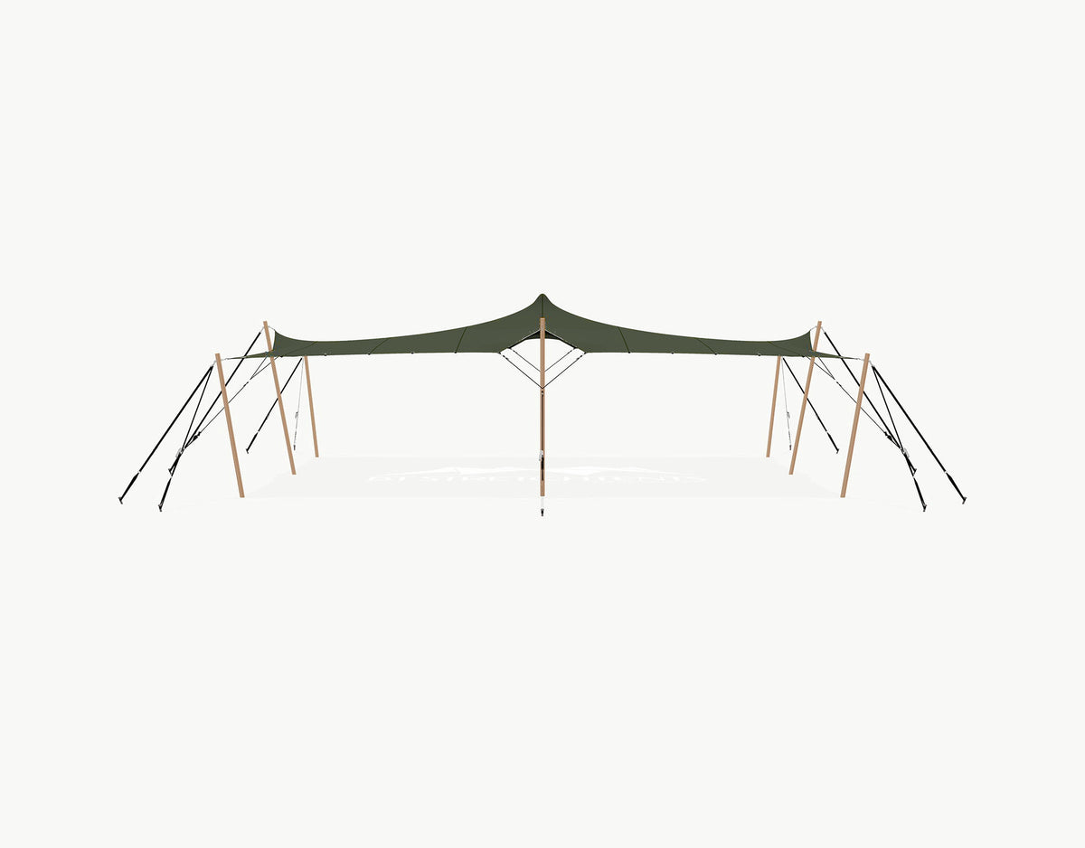 Stretchtent 10.5 × 7.5 meter Douglas – Complete Set - Dark Olive