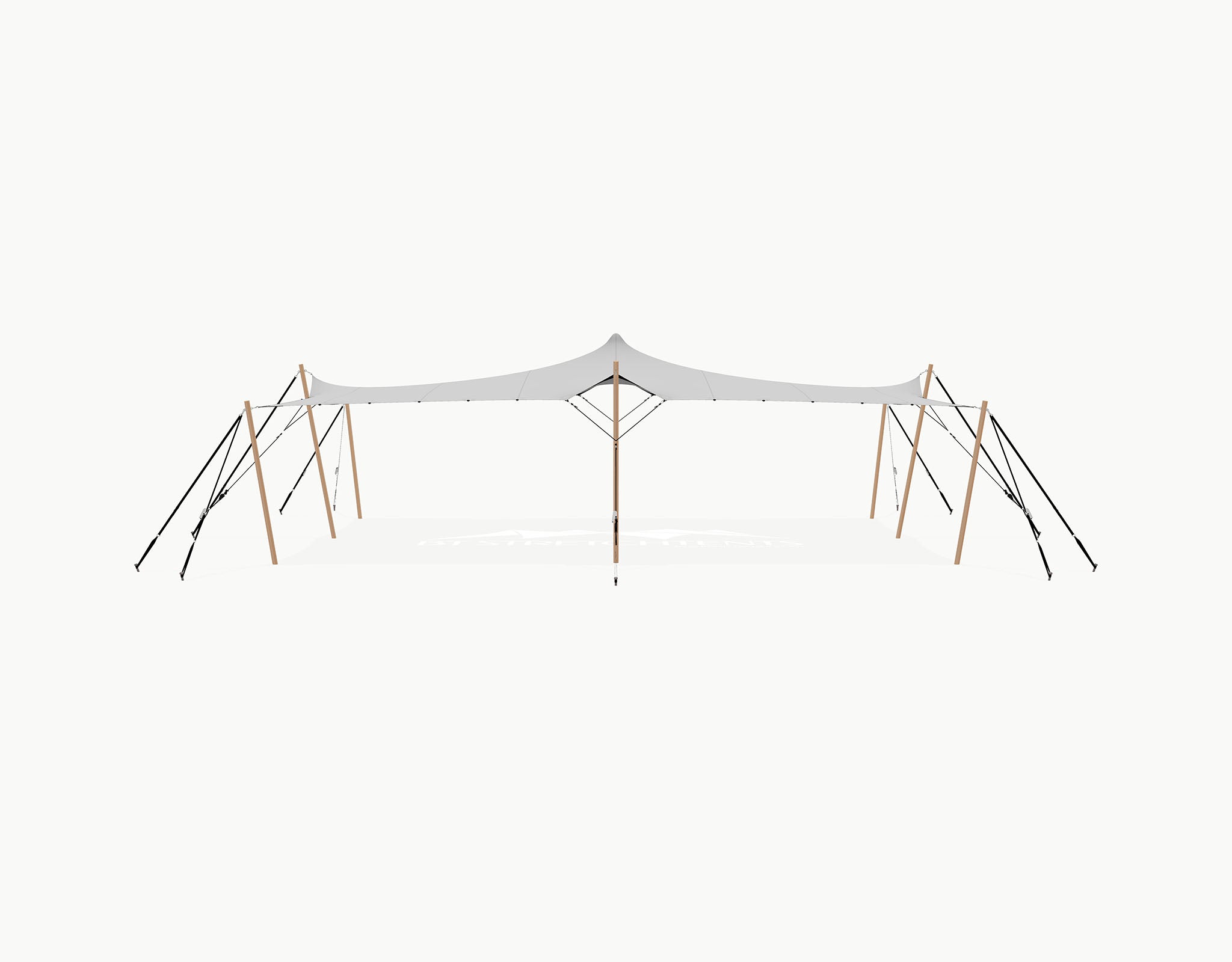 Stretchtent 10.5 × 7.5 meter "Douglas" Grey – Complete Set