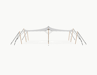 Stretchtent 10.5 × 7.5 meter "Douglas" Grey – Complete Set