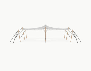 Stretchtent 10.5 × 7.5 meter Douglas – Complete Set - Grey