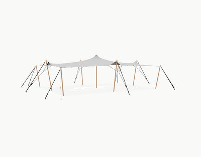 Stretchtent 10.5 × 7.5 meter "Douglas" Grey – Complete Set