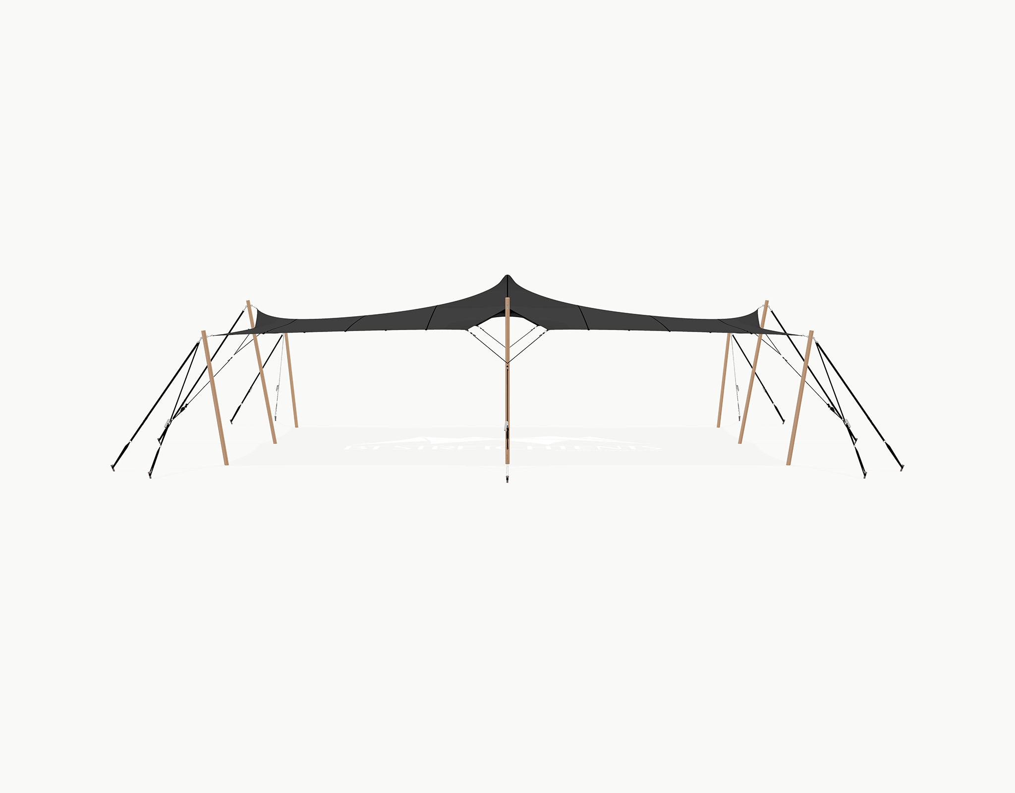 Stretchtent 10.5 × 7.5 meter "Douglas" Black – Complete Set
