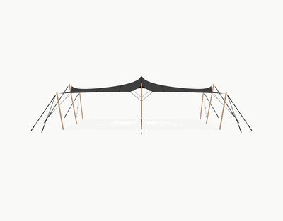 Stretchtent 10.5 × 7.5 meter "Douglas" Black – Complete Set