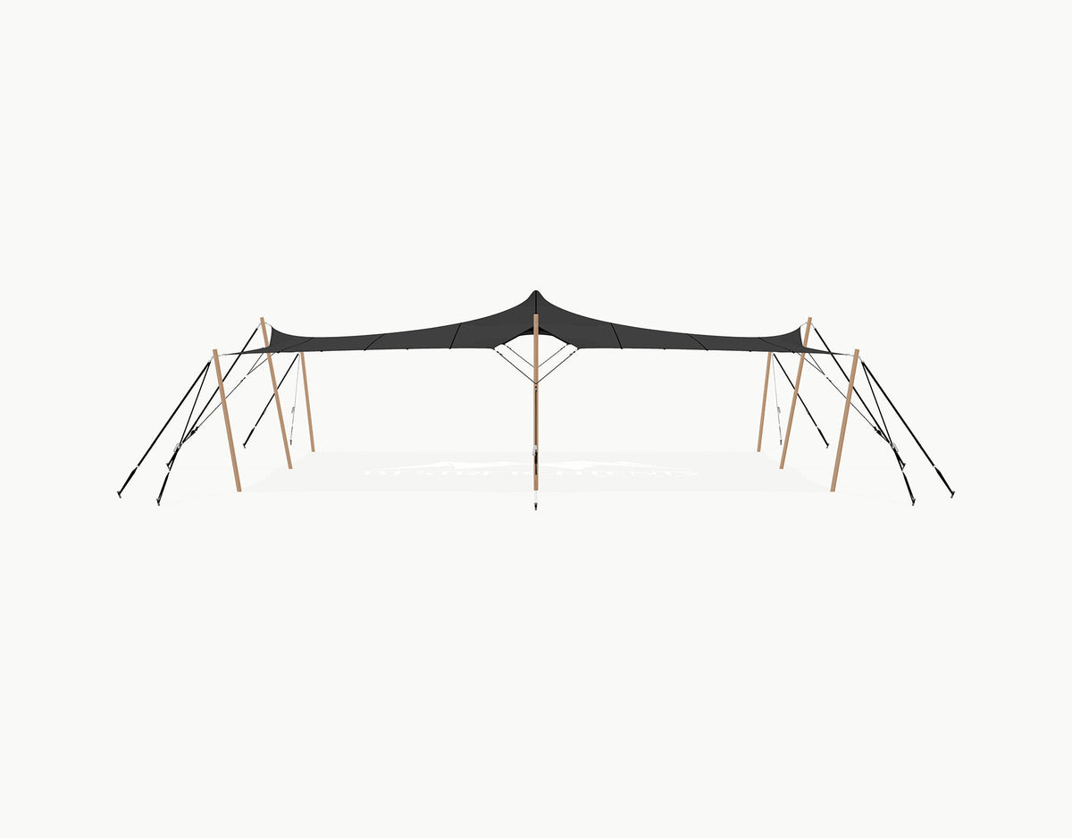 Stretchtent 10.5 × 7.5 meter Douglas – Complete Set - Black