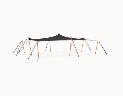 Stretchtent 10.5 × 7.5 meter "Douglas" Black – Complete Set