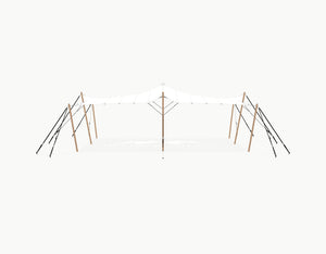 Stretchtent 9 × 6 meter Douglas – Complete Set