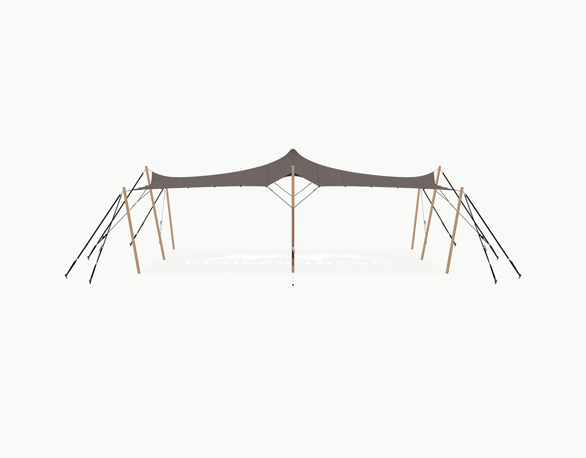 Stretchtent 9 × 6 meter "Douglas" Taupe – Complete Set