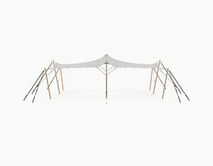 Stretchtent 9 × 6 meter Douglas – Complete Set - Grey