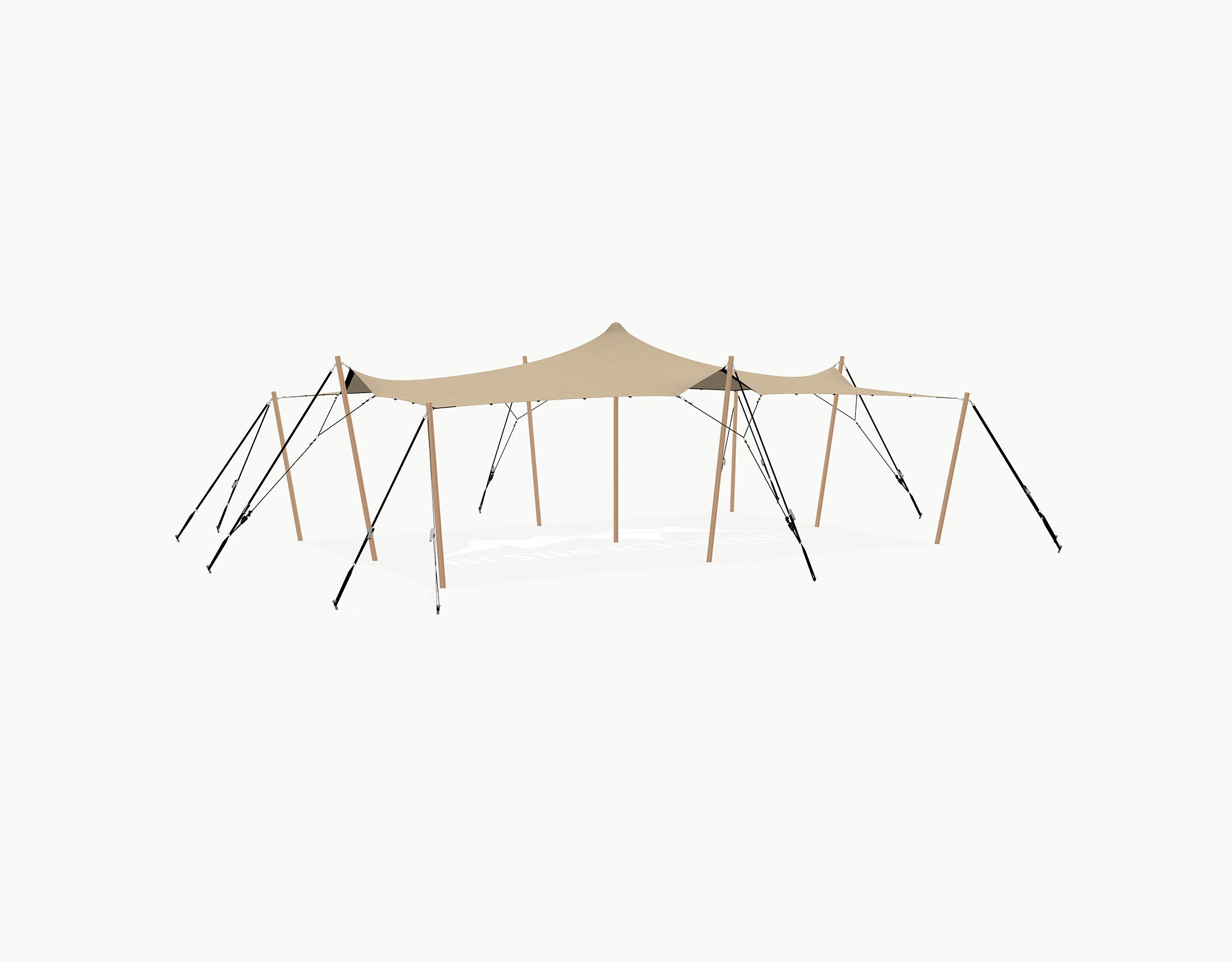 Stretchtent 9 × 6 meter "Douglas" – Complete Set