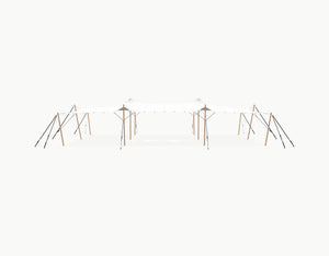 Stretchtent 15 × 10.5 meter Douglas – Complete Set - White Opaque