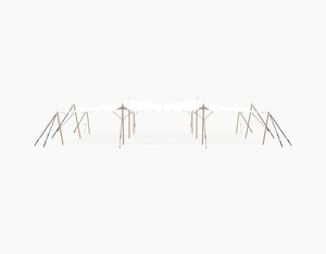 Stretchtent 15 × 10.5 meter Douglas – Complete Set - White
