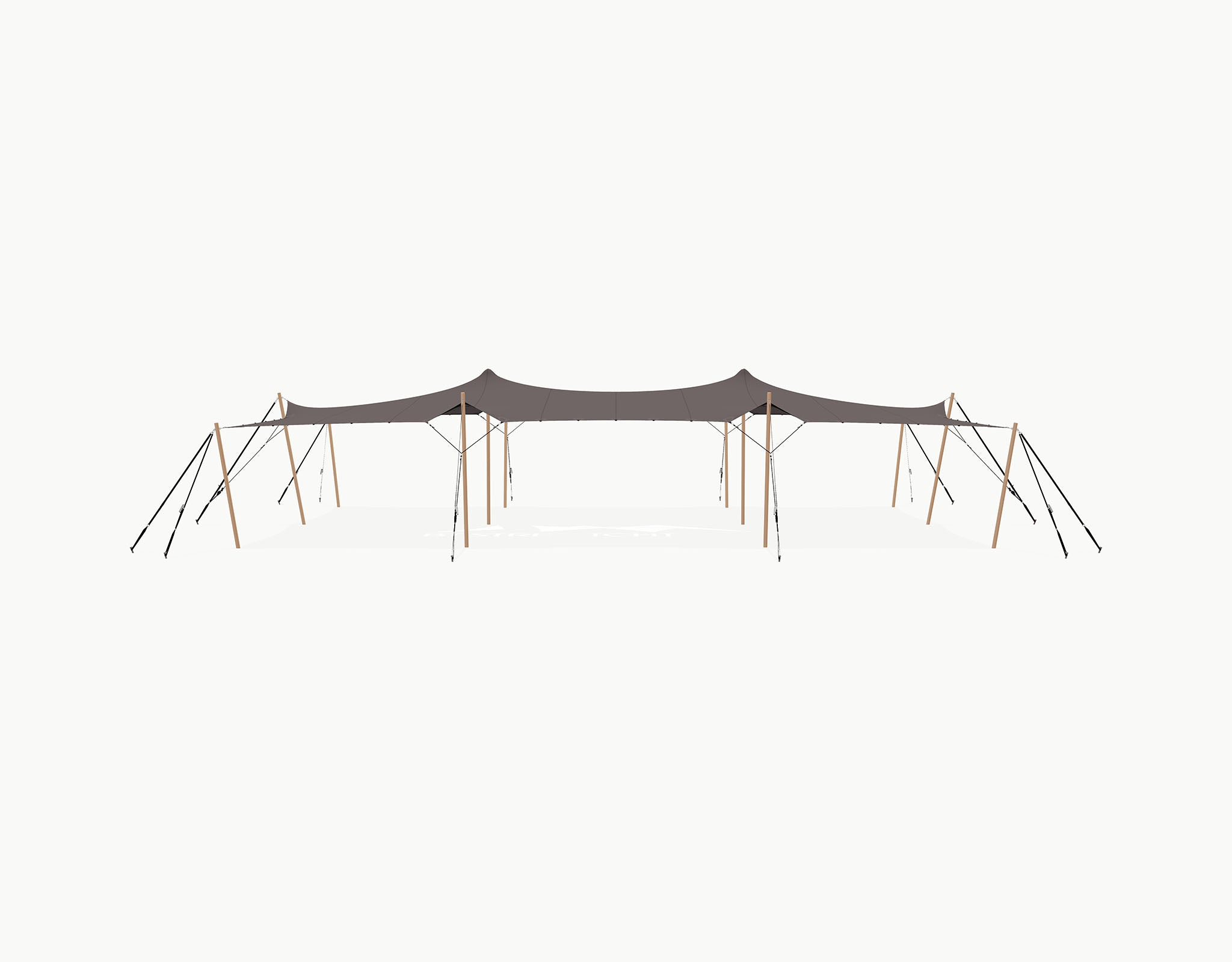 Stretchtent 15 × 10.5 meter "Douglas" Taupe – Complete Set