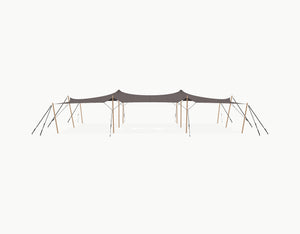 Stretchtent 15 × 10.5 meter Douglas – Complete Set - Taupe