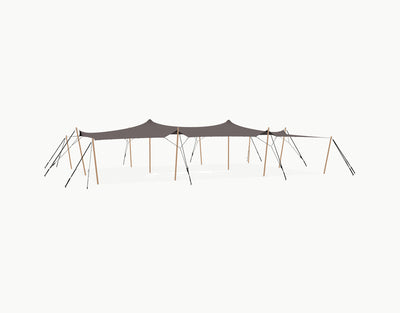 Stretchtent 15 × 10.5 meter "Douglas" Taupe – Complete Set