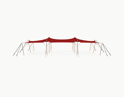 Stretchtent 15 × 10.5 meter "Douglas" Red – Complete Set