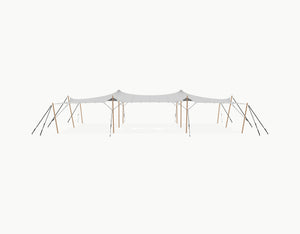 Stretchtent 15 × 10.5 meter Douglas – Complete Set - Grey