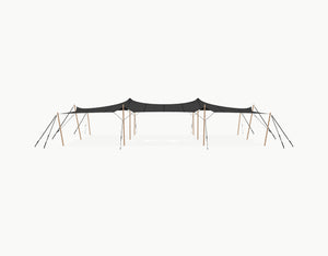 Stretchtent 15 × 10.5 meter Douglas – Complete Set - Black