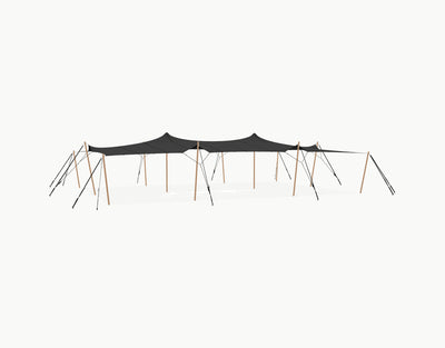 Stretchtent 15 × 10.5 meter "Douglas" Black – Complete Set
