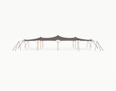 Stretchtent 19.5 × 10.5 meter "Douglas" Taupe – Complete Set