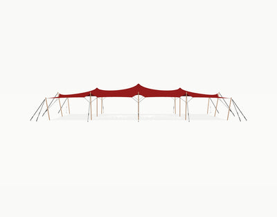Stretchtent 19.5 × 10.5 meter "Douglas" Red – Complete Set