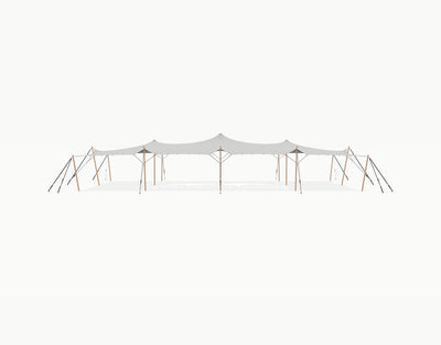 Stretchtent 19.5 × 10.5 meter "Douglas" Grey – Complete Set