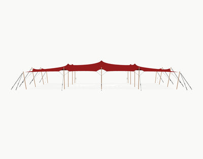 Stretchtent 21 × 15 meter "Douglas" Red – Complete Set