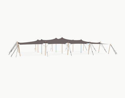 Stretchtent 21 × 15 meter "Douglas" Taupe – Complete Set