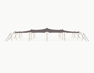Stretchtent 21 × 15 meter "Douglas" Taupe – Complete Set
