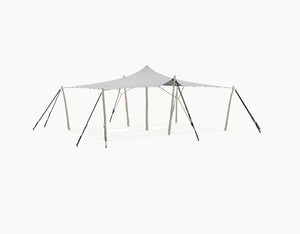 Stretchtent 7.5 × 5 meter Robinia – Complete Set - Grey