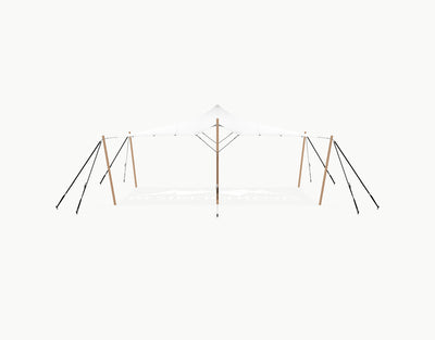 Stretchtent 7.5 × 5 meter "Douglas" White – Complete Set