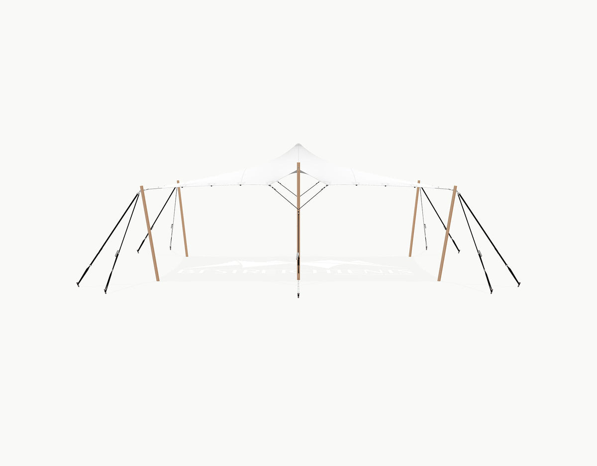 Stretchtent 7.5 × 5 meter Douglas – Complete Set - White