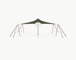 Stretchtent 7.5 × 5 meter Douglas – Complete Set - Dark Olive