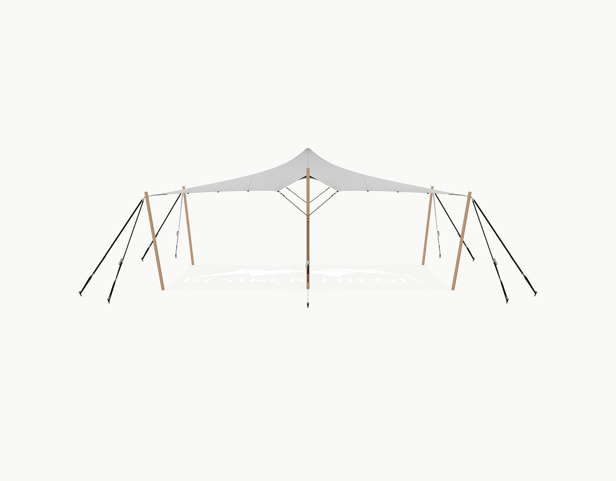 Stretchtent 7.5 × 5 meter Douglas – Complete Set - Grey