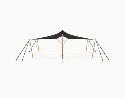 Stretchtent 7.5 × 5 meter "Douglas" Black – Complete Set