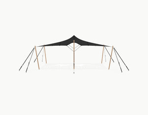 Stretchtent 7.5 × 5 meter Douglas – Complete Set - Black