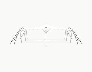 Stretchtent 9 × 6 meter Robinia – Complete Set - White