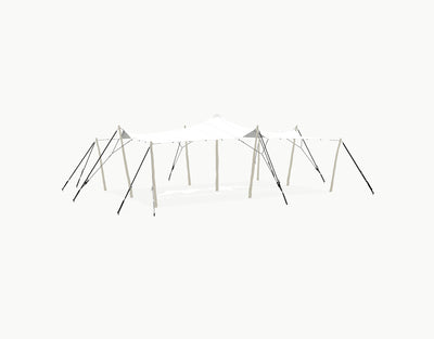 Stretchtent 9 × 6 meter "Robinia" White – Complete Set
