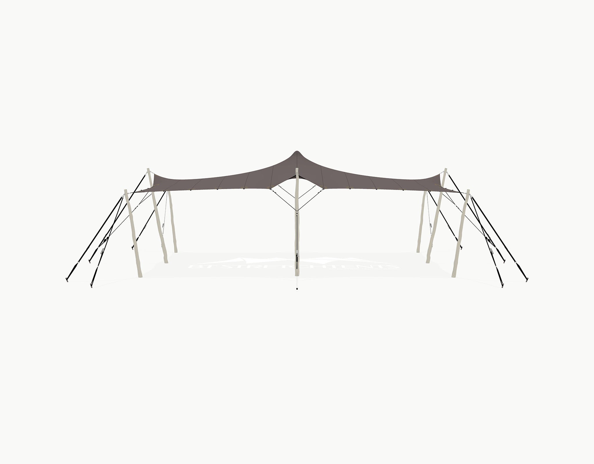 Stretchtent 9 × 6 meter Robinia – Complete Set - Taupe