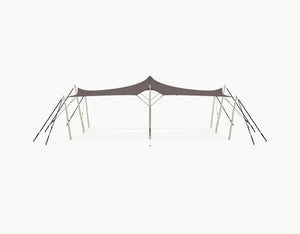 Stretchtent 9 × 6 meter Robinia – Complete Set - Taupe